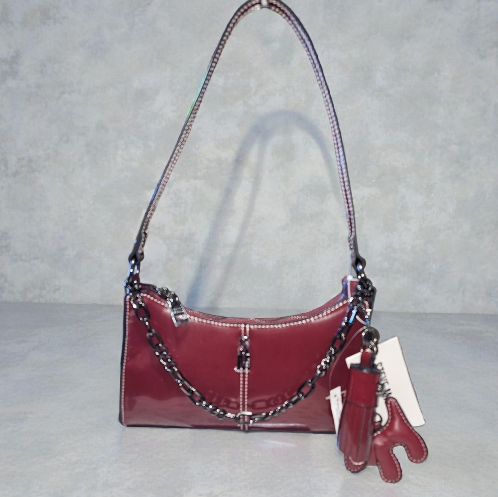 STEVE MADDEN Bmikas Glossy Bloodstone Shoulder Bag